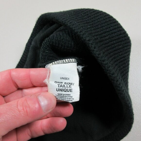 The North Face womens solid black fleece lined knit winter hat OS - Picture 4 of 4
